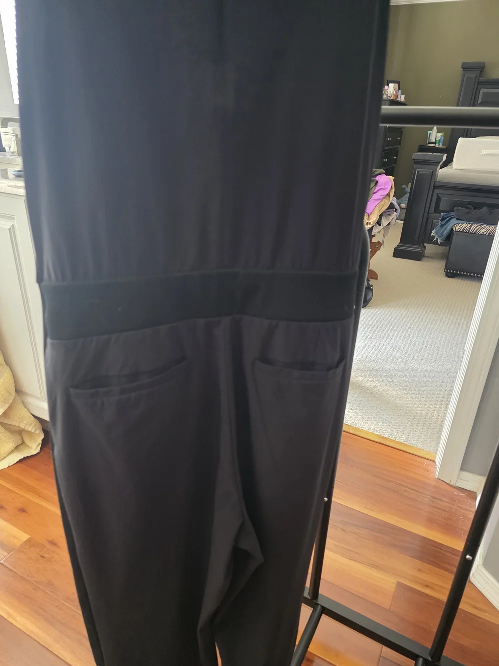 Athleta Black Active Jumpsuit - Size 6 - Picture 3 of 4
